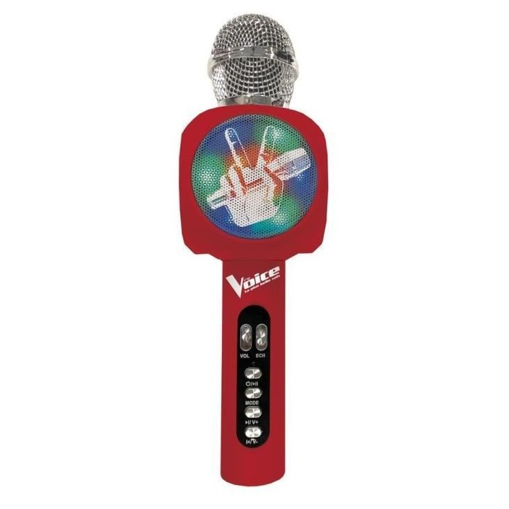 THE VOICE - Micro Karaoké sans fil avec enceinte Bluetooth intégrée