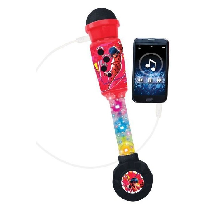 MIRACULOUS - Microphone avec tube lumineux, mélodies et effets sonore