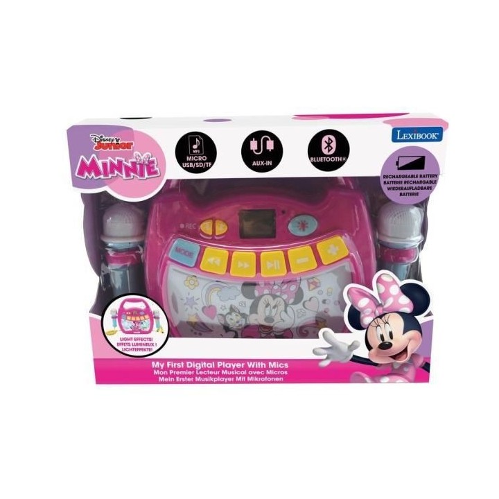 MINNIE MOUSE - Enceinte Bluetooth - Effets Lumineux, Micros et Batteri