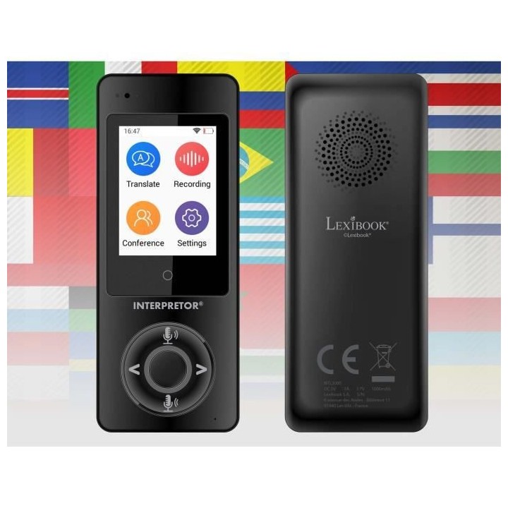 LEXIBOOK Interpretor Traducteur vocal instantané basé sur l'intellig