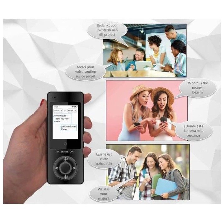 LEXIBOOK Interpretor Traducteur vocal instantané basé sur l'intellig