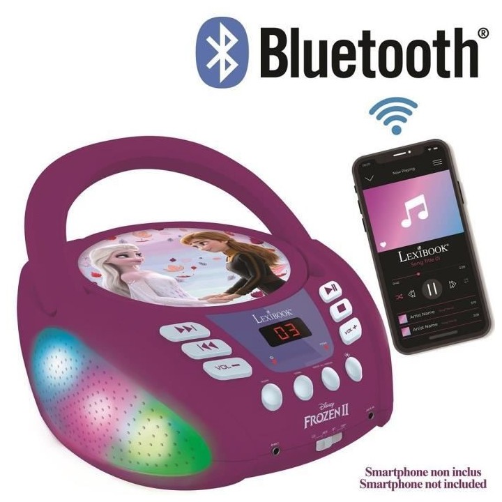 Lecteur CD Bluetooth La Reine des Neiges avec Effets Lumineux