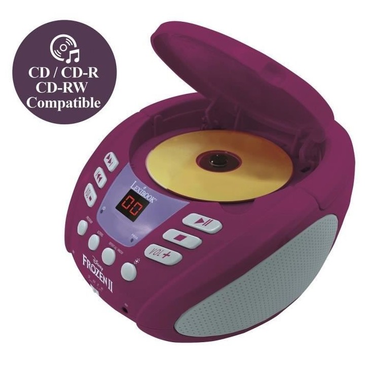 Lecteur CD Bluetooth La Reine des Neiges avec Effets Lumineux