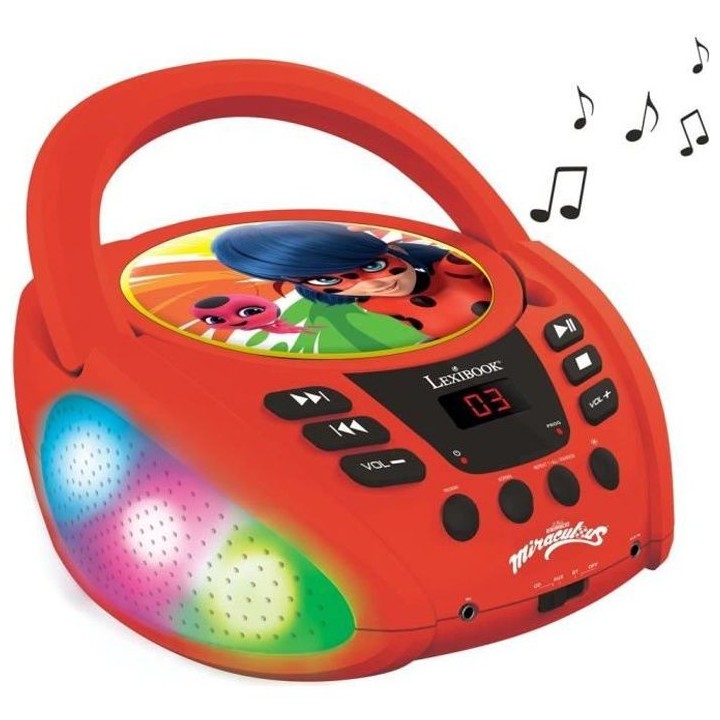 MIRACULOUS - Lecteur CD Bluetooth - Lumineux