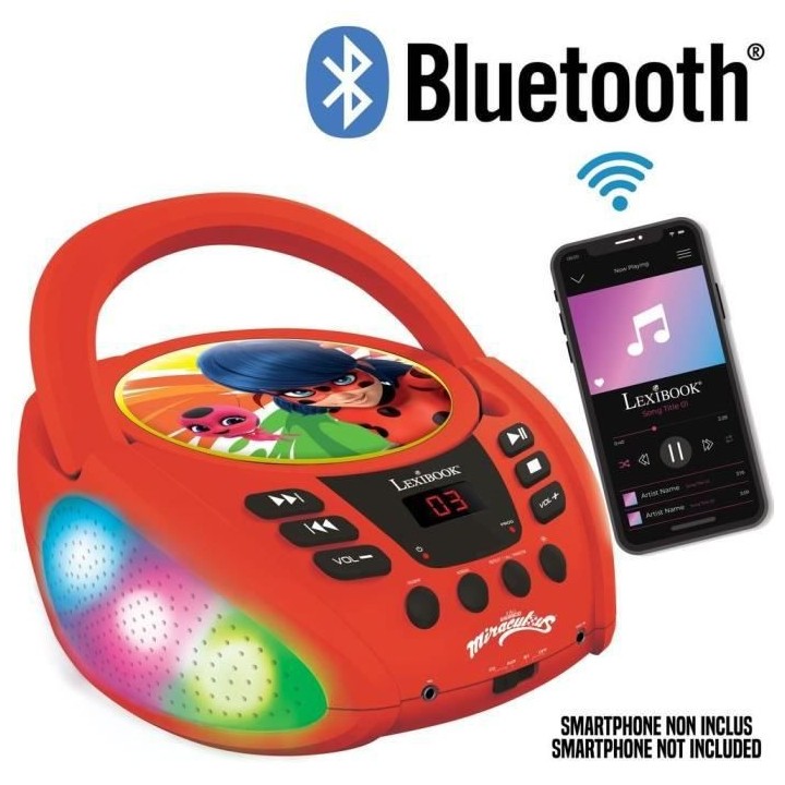 MIRACULOUS - Lecteur CD Bluetooth - Lumineux