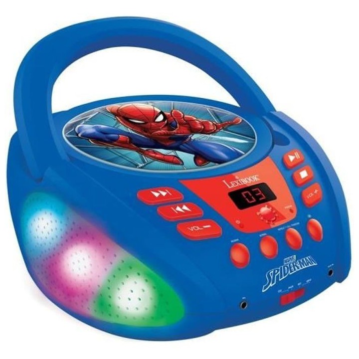 Lecteur CD Bluetooth Spider-Man avec Effets Lumineux