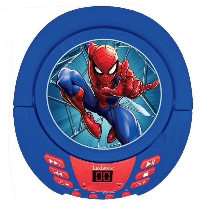 Lecteur CD Bluetooth Spider-Man avec Effets Lumineux