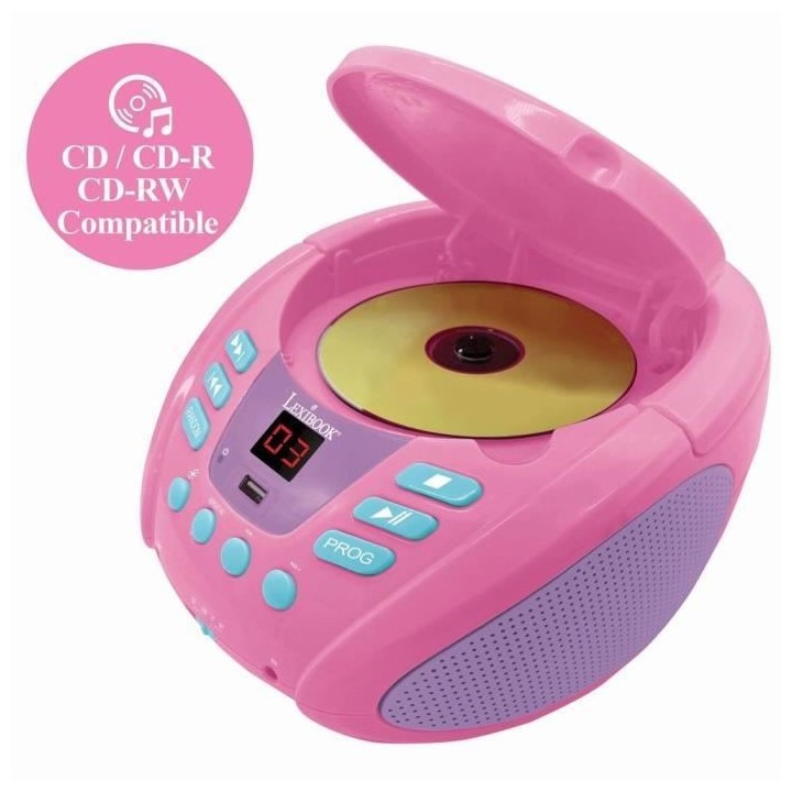 Lecteur CD Portable Bluetooth Licorne avec Effets Lumineux et USB