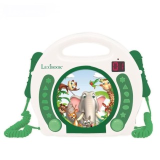 LEXIBOOK - Lecteur CD Animaux karaoké enfant avec 2 microphones