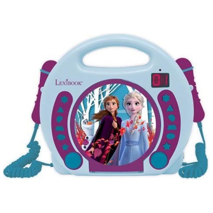 LA REINE DES NEIGES 2 - Lecteur CD karaoké enfant avec 2 microphones