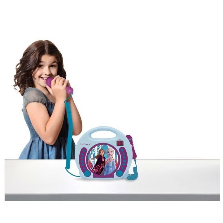 LA REINE DES NEIGES 2 - Lecteur CD karaoké enfant avec 2 microphones