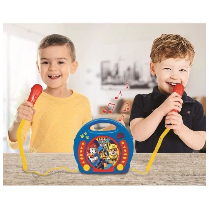 PAT' PATROUILLE - Lecteur CD karaoké enfant avec 2 microphones - LEXI