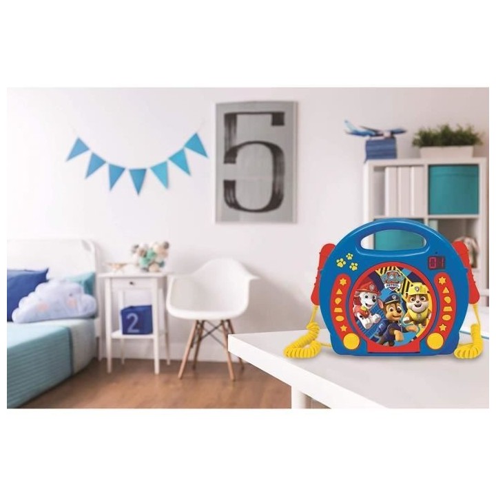 PAT' PATROUILLE - Lecteur CD karaoké enfant avec 2 microphones - LEXI