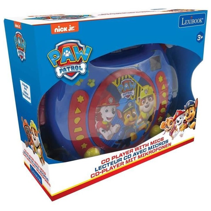 PAT' PATROUILLE - Lecteur CD karaoké enfant avec 2 microphones - LEXI
