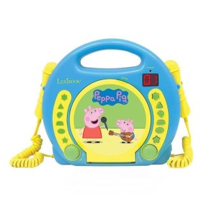 PEPPA PIG - Lecteur CD karaoké enfant avec 2 microphones - LEXIBOOK