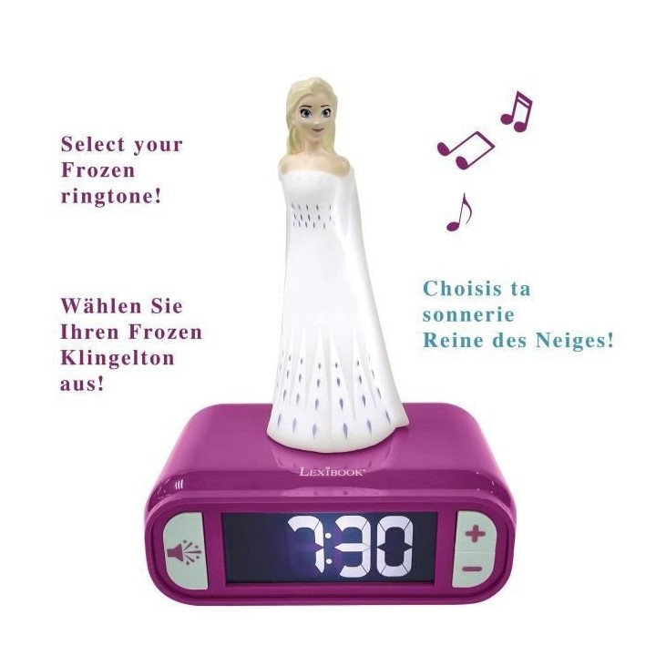 LA REINE DES NEIGES 2 - Réveil digital Elsa avec veilleuse lumineuse