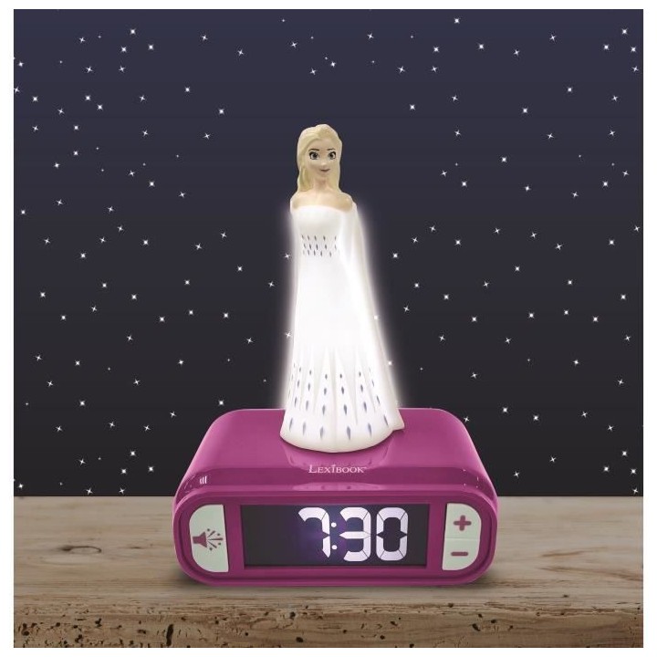 LA REINE DES NEIGES 2 - Réveil digital Elsa avec veilleuse lumineuse