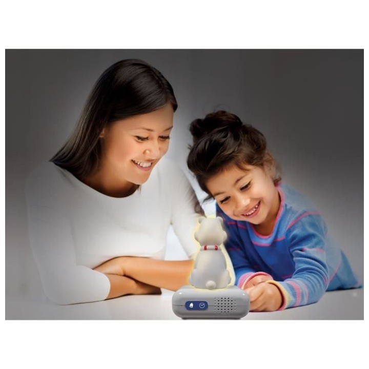 Réveil digital Ours Polaire avec veilleuse lumineuse en 3D et effets