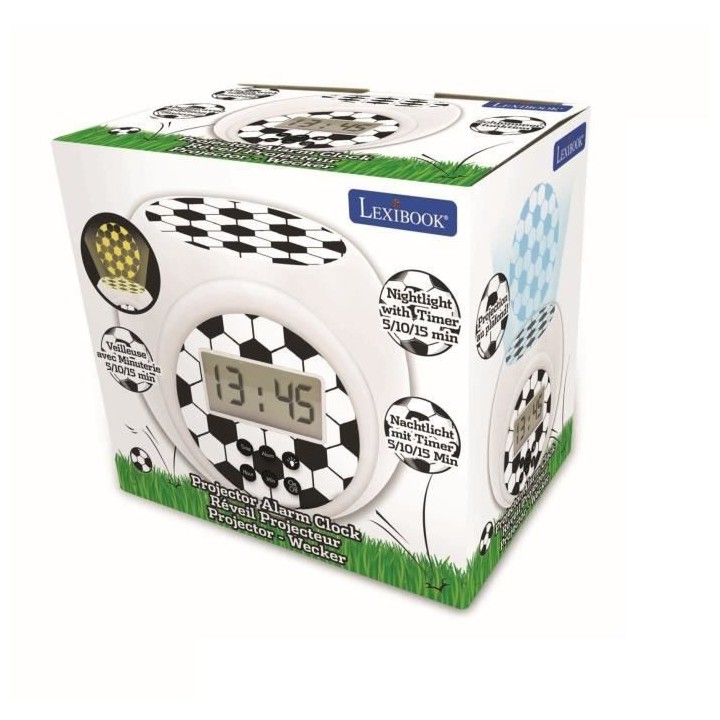 Réveil projecteur édition Football fonction minuteur LEXIBOOK