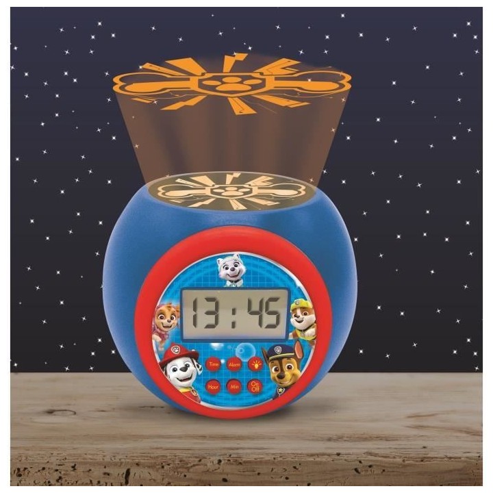 PAT' PATROUILLE Réveil projecteur fonction minuteur LEXIBOOK