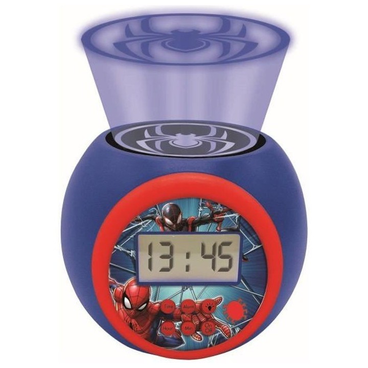 SPIDER-MAN Réveil projecteur fonction minuteur LEXIBOOK