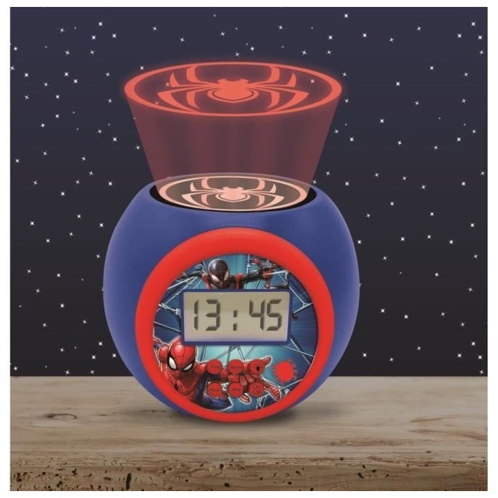 SPIDER-MAN Réveil projecteur fonction minuteur LEXIBOOK