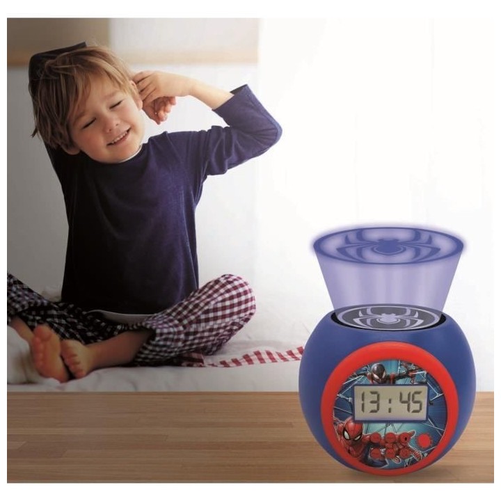SPIDER-MAN Réveil projecteur fonction minuteur LEXIBOOK