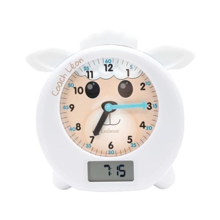 LEXIBOOK - Mon Réveil Éducatif LEON - Coach de Sommeil - Conteur d'H