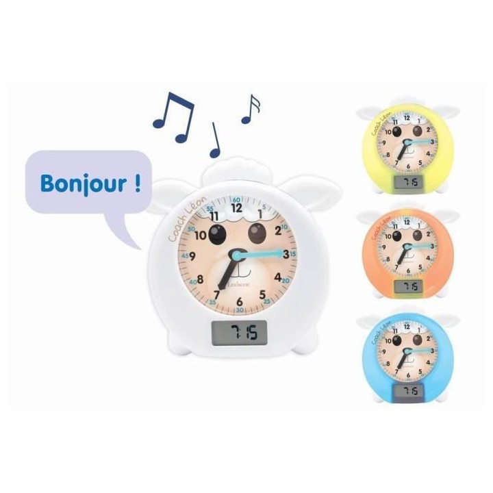 LEXIBOOK - Mon Réveil Éducatif LEON - Coach de Sommeil - Conteur d'H