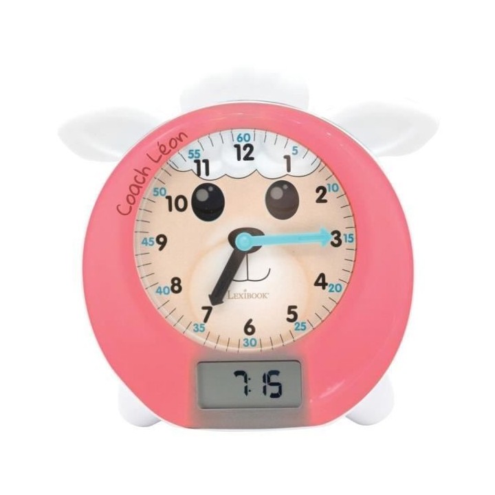 LEXIBOOK - Mon Réveil Éducatif LEON - Coach de Sommeil - Conteur d'H