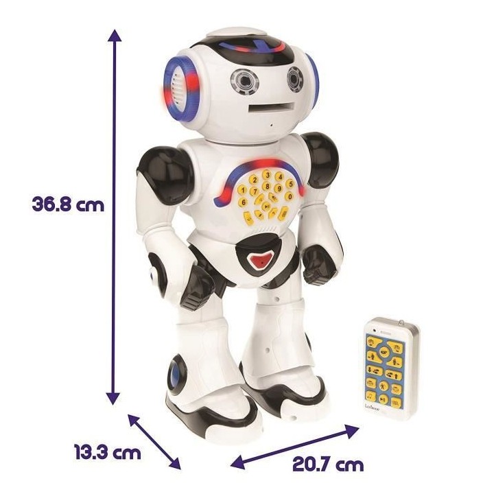 POWERMAN - Mon Premier Robot Ludo-Éducatif (Français), sons et lumie