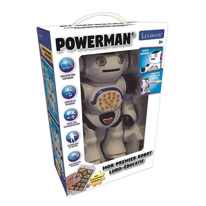POWERMAN - Mon Premier Robot Ludo-Éducatif (Français), sons et lumie