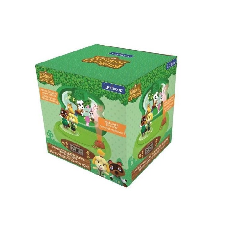 ANIMAL CROSSING - Réveil Projecteur en 3D avec Sons - LEXIBOOK