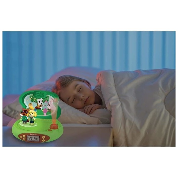 ANIMAL CROSSING - Réveil Projecteur en 3D avec Sons - LEXIBOOK