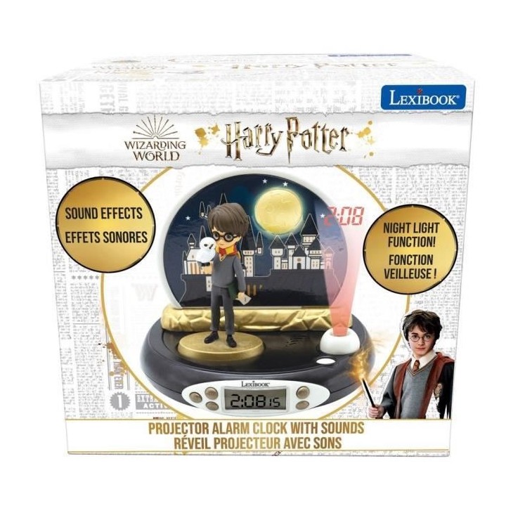 HARRY POTTER - Réveil Projecteur 3D - Sons magiques - LEXIBOOK