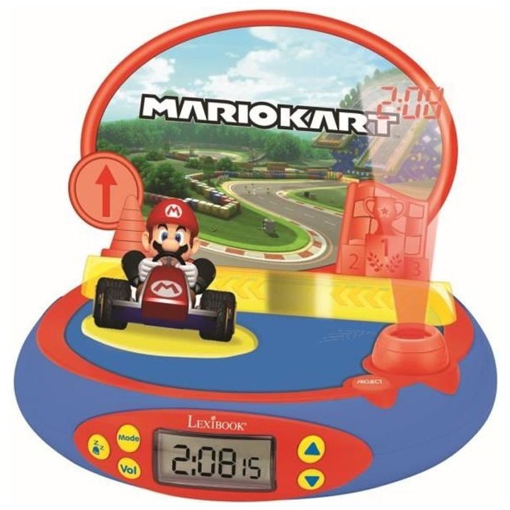 MARIO KART - Réveil Projecteur avec Sons du jeu vidéo Nintendo - LEX