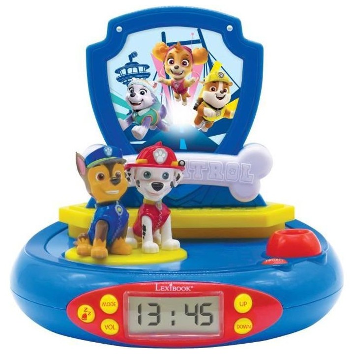 PAT' PATROUILLE - Réveil Projecteur avec Sons pour chambre enfant - L