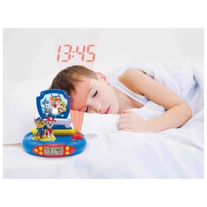PAT' PATROUILLE - Réveil Projecteur avec Sons pour chambre enfant - L