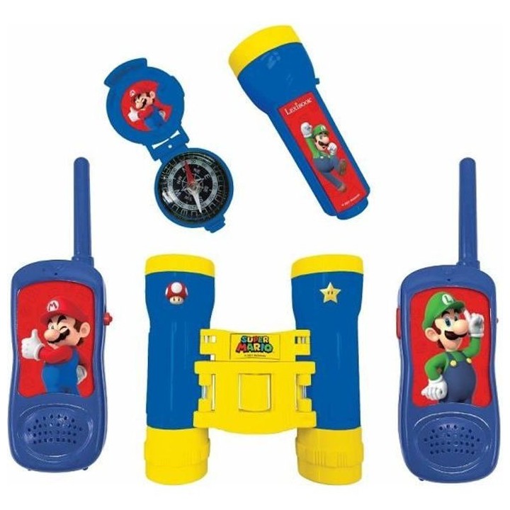 SUPER MARIO - Kit d'aventurier - Talkie-Walkies portée 120m, jumelles