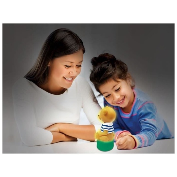 Veilleuse 3D LED & Compteur d'Histoires Ourson - Musiques et variation