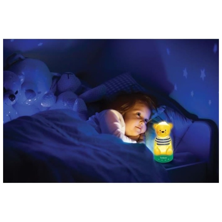Veilleuse 3D LED & Compteur d'Histoires Ourson - Musiques et variation