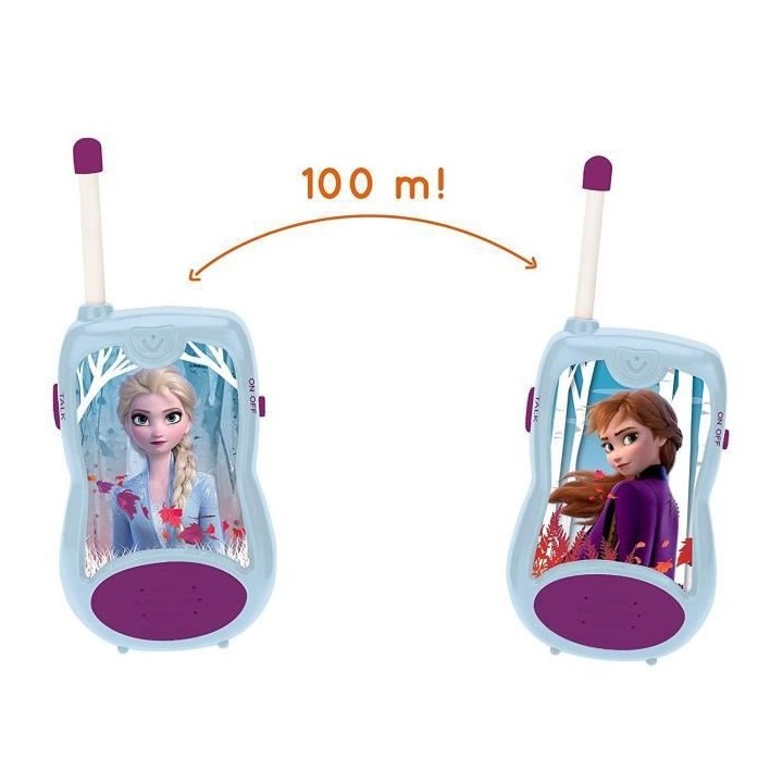 LA REINE DES NEIGES 2 - Talkies-Walkies portée jusqu'a 100m - LEXIBOO