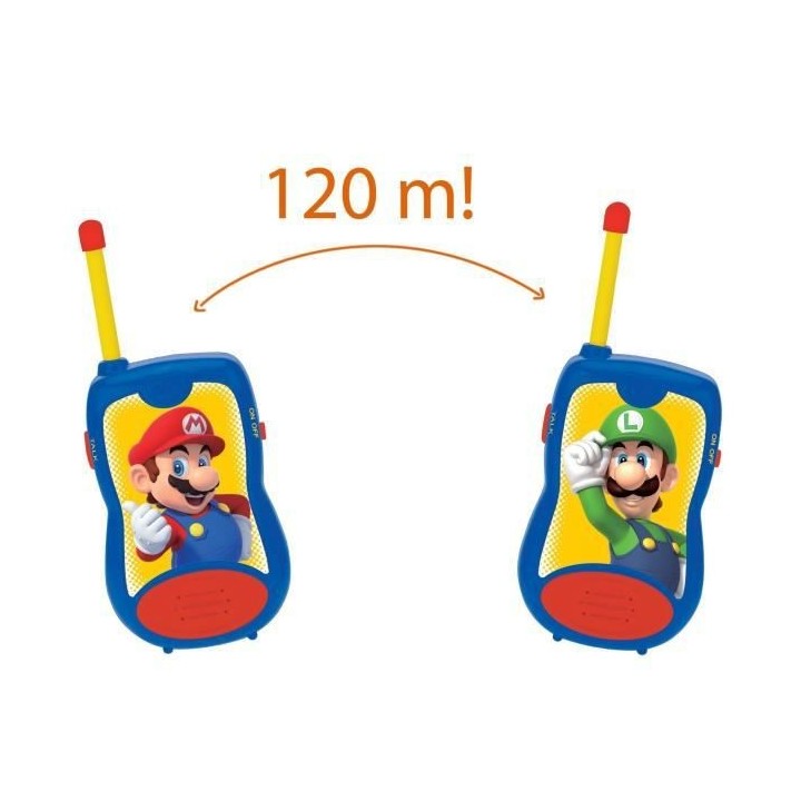 SUPER MARIO - Talkies-Walkies portée jusqu'a 120m - LEXIBOOK
