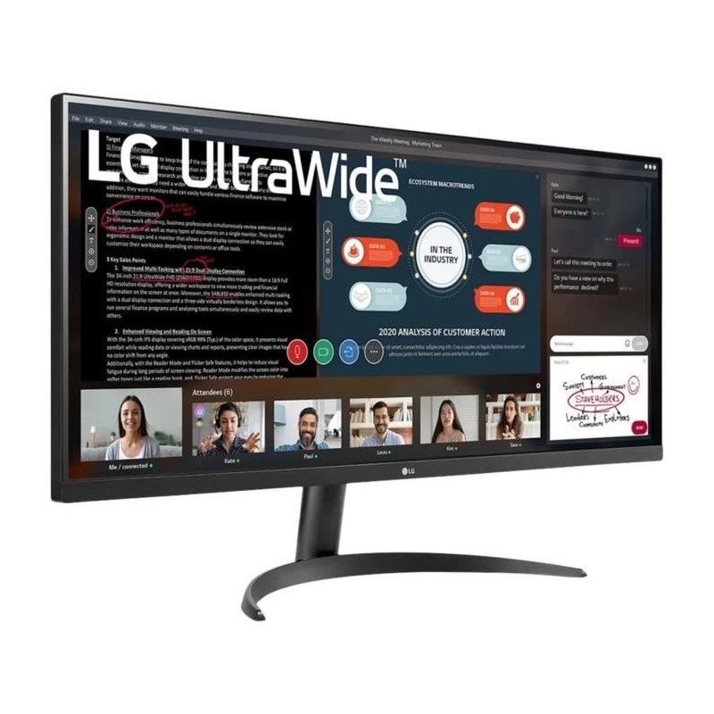 Ecran PC UltraWide - LG - 34WP500 - 34 UWFHD - Dalle IPS - 5 ms - 75 Hz - 2 x HDMI - AMD FreeSync