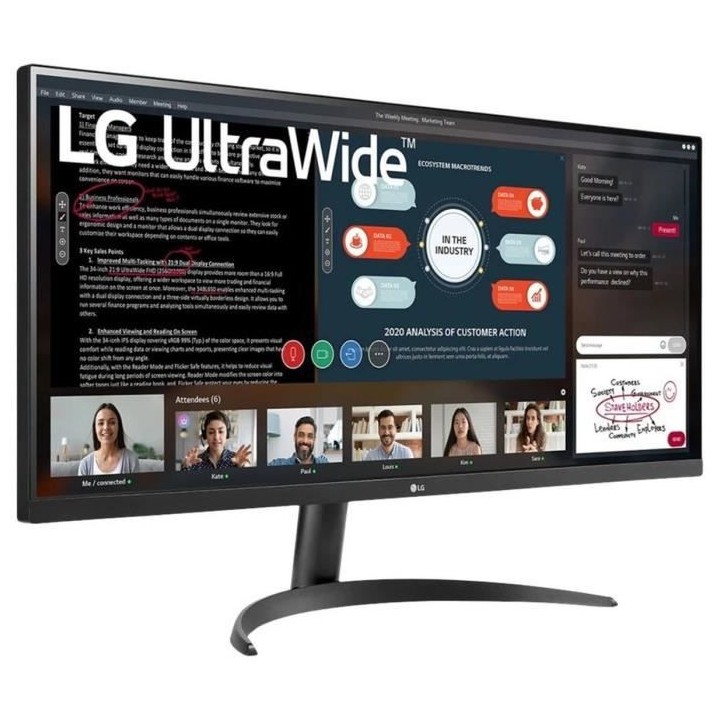 Ecran PC UltraWide - LG - 34WP500 - 34 UWFHD - Dalle IPS - 5 ms - 75 H