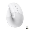 Souris Sans Fil Logitech Lift Ergonomique Verticale, Bluetooth ou récepteur USB Logi Bolt, Silencieuse - Blanc cassé