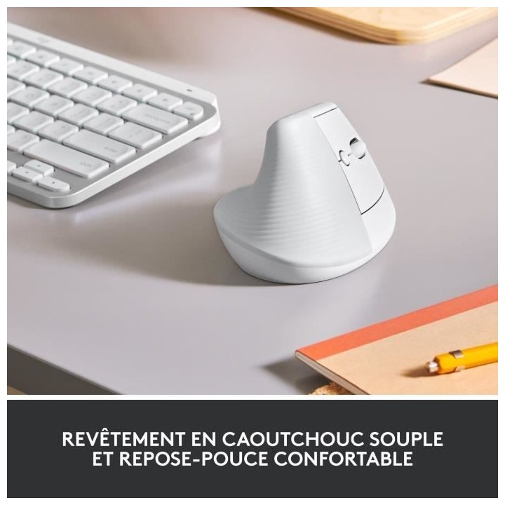 Souris Sans Fil Logitech Lift Ergonomique Verticale, Bluetooth ou réc