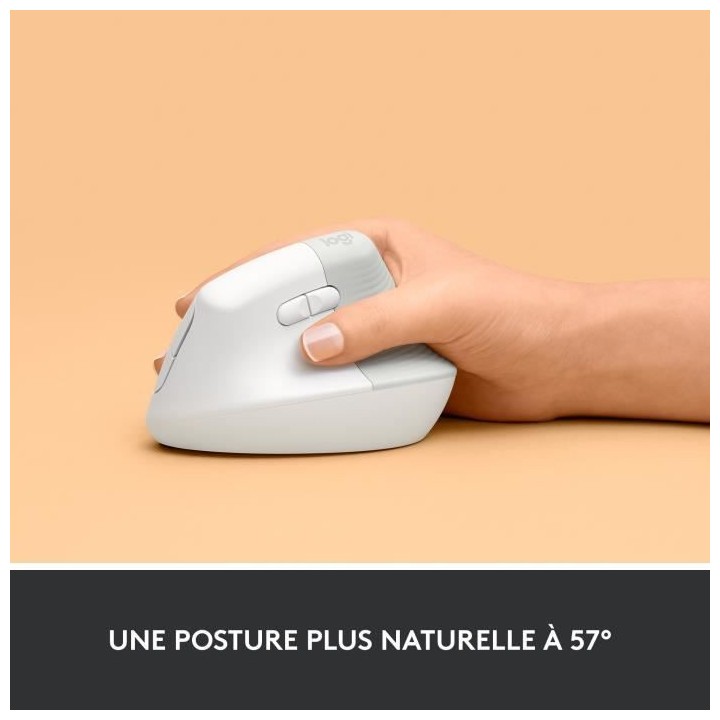 Souris Sans Fil Logitech Lift Ergonomique Verticale, Bluetooth ou réc