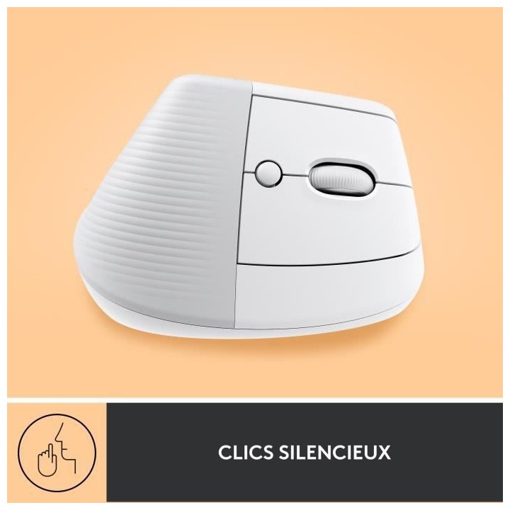 Souris Sans Fil Logitech Lift Ergonomique Verticale, Bluetooth ou réc