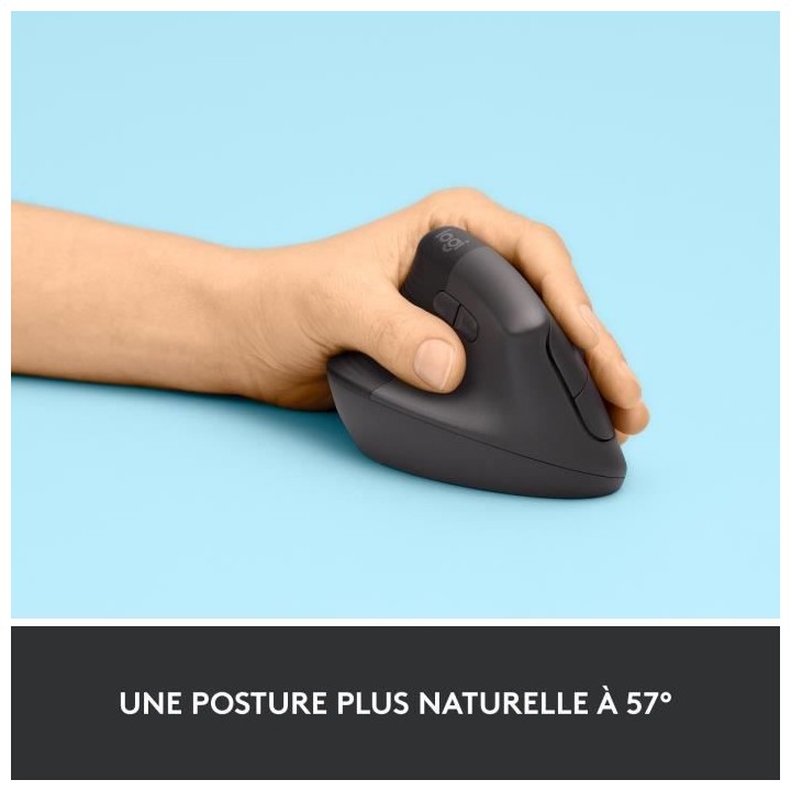 Souris Sans Fil Logitech Lift Left Ergonomique Verticale pour gaucher,